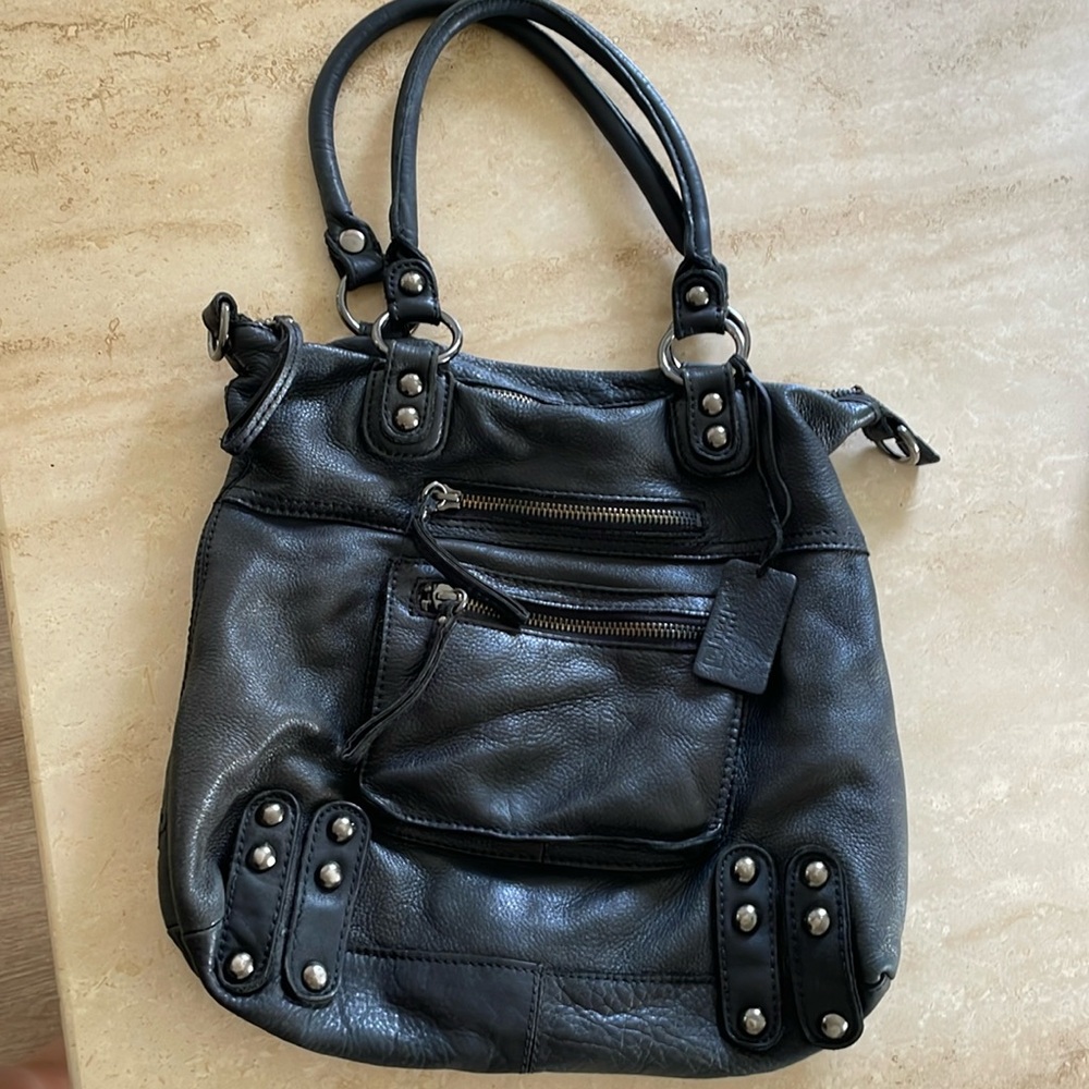 Linea Pelle Black Leather Bag